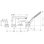 hansgrohe Metris 4-Loch-Wannenrandarmatur, DN15