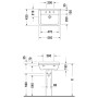 Duravit Starck 3 Waschtisch 55 cm mit 1 Hahnloch