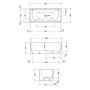 Duravit DuraSquare Badewanne Vorwandversion 180 x 80 cm