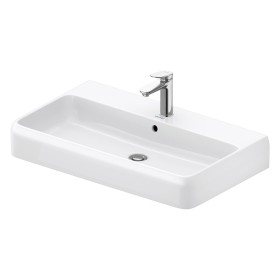 Lavabo Duravit Qatego 80 x 47 cm, 1 foro per rubinetto, con HygieneGlace