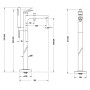Duravit Wave Einhebel-Wannenmischer bodenstehend