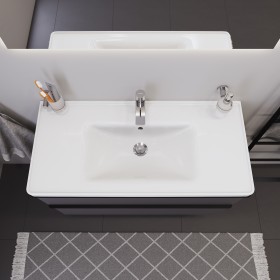 Lavabo mobile Duravit D-Neo 100,5 cm, con 1 foro per rubinetto e troppo pieno