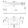 Duravit D-Neo Möbelwaschtisch 100,5 cm, mit 1 Hahnloch und Überlauf
