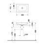 Duravit Viu Aufsatzbecken 60 cm ohne Hahnloch, ohne Überlauf