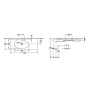 Villeroy & Boch Antao Schrankwaschtisch 120 x 50 cm, ohne Überlauf, mit 1 Hahnloch
