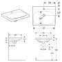 Geberit Acanto Waschtisch mit verdecktem Überlauf 60 x 48,2 cm
