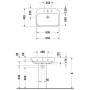 Duravit Happy D.2 Waschtisch 65 cm mit 1 Hahnloch
