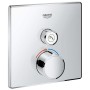 GROHE SmartControl Unterputzmischer Fertigmontageset mit einem Absperrventil, eckige Ausführung