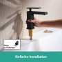 hansgrohe Tecturis E Einhebel-Waschtischarmatur 110 CoolStart wassersparend+ mit Zugstangen-Ablaufgarnitur