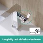 hansgrohe Tecturis E Einhebel-Waschtischarmatur 210 Fine CoolStart mit Schwenkauslauf und Push-Open Ablaufgarnitur