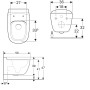 Geberit Citterio Wand-WC Tiefspüler, Rimfree