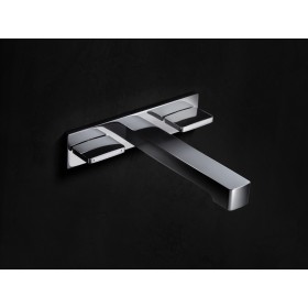 Geberit ONE Waschtischarmatur eckiges Design, Wandmontage, Zweigriffmischer