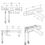 Geberit ONE Waschtischarmatur eckiges Design, Wandmontage, Zweigriffmischer