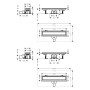hansgrohe RainDrain Go Komplettset Duschrinne 500 rückseitig befliesbar für Standard-/flache Installation