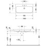 Duravit Happy D.2 Möbelwaschtisch 100 cm mit 1 Hahnloch