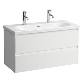 LAUFEN LUA Waschtisch 100 x 46 cm 2 Hahnlöcher, mit Überlauf