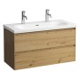 LAUFEN LUA Waschtisch 100 x 46 cm 2 Hahnlöcher, mit Überlauf