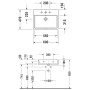 Duravit Vero Air Waschtisch geschliffen ohne Hahnloch 60 x 47 cm, mit Überlauf