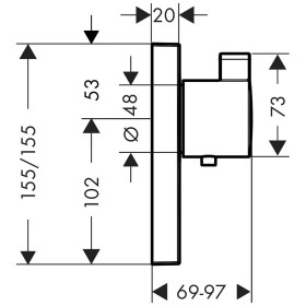 hansgrohe ShowerSelect Thermostat Highflow Unterputz für 1 Verbraucher