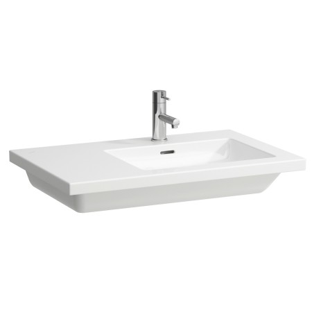 LAUFEN Living Square Waschtisch 75 x 48 cm mit 1 Hahnloch, Ablage links