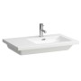 LAUFEN Living Square Waschtisch 75 x 48 cm mit 1 Hahnloch, Ablage links