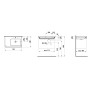 LAUFEN Living Square Waschtisch 75 x 48 cm mit 1 Hahnloch, Ablage links