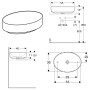 Geberit VariForm Aufsatzwaschtisch 55 x 40 cm, oval