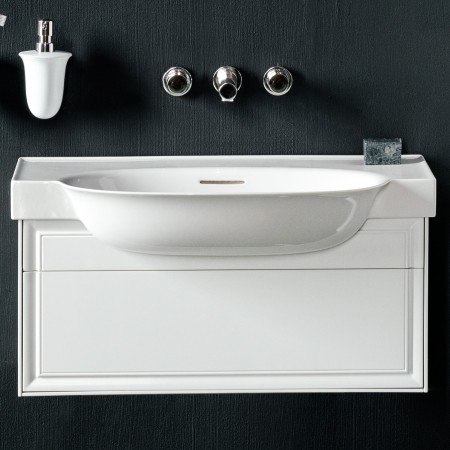 LAUFEN The New Classic Möbelwaschtisch 100 x 48 cm, ohne Hahnloch, mit Überlauf