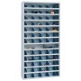 Wolfstahl Sichtlagerschrank (Magazinschrank) lichtgrau 100 x 40 x 198 cm