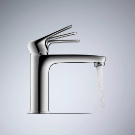 Miscelatore monocomando per lavabo Duravit B.1 S FreshStart e MinusFlow, con scarico a stelo