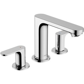 hansgrohe Rebris S 3-Loch Waschtischarmatur 110 mit Zugstangen-Ablaufgarnitur