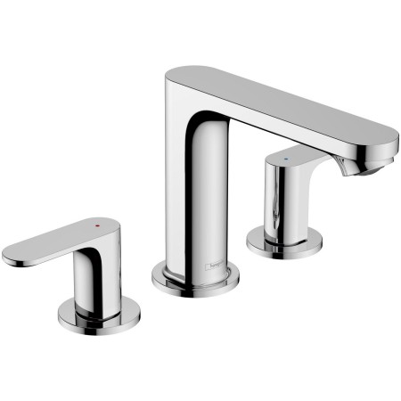 hansgrohe Rebris S 3-Loch Waschtischarmatur 110 mit Zugstangen-Ablaufgarnitur