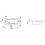 LAUFEN Palladium Körperform-Einbau-Badewanne 170 cm