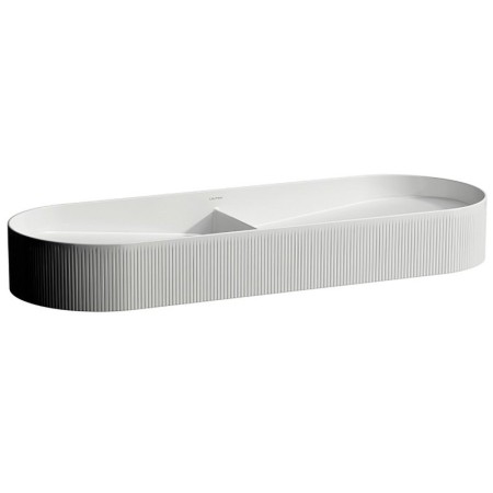 LAUFEN Sonar Doppelwaschtisch-Schale 100 x 37 cm, mit Oberflächentextur außen