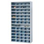 Wolfstahl Sichtlagerschrank (Magazinschrank) lichtgrau 100 x 40 x 198 cm