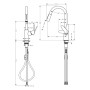 hansgrohe Focus M41 Einhebel-Küchenarmatur 240 Eco, Ausziehbrause, 2jet