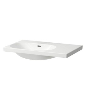 LAUFEN LUA Waschtisch 75 x 46 cm, asymmetrisch Becken links, ohne Hahnloch, mit Überlauf