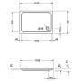 Duravit D-Code Rechteck Duschwanne 110 x 75 cm mit Antislip