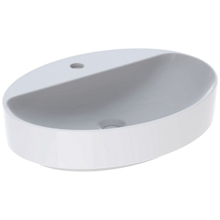 Geberit VariForm Aufsatzwaschtisch 60 x 45 cm, oval, mit Hahnlochbank