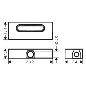 hansgrohe uBox universal Grundkörper für Duschrinnen, Ablaufgehäuse für Standardinstallation