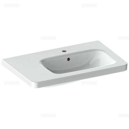 Duravit DuraStyle Möbelwaschtisch 80 cm asymmetrisch, Becken rechts  mit 1 Hahnloch