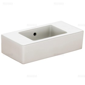 Duravit Vero Handwaschbecken 50 cm, mit Hahnlochvorstich links und rechts