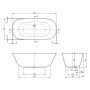 Villeroy & Boch Theano freistehende Badewanne Original Edition, 155 x 75 cm