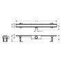 hansgrohe RainDrain Compact Komplettset Duschrinne 90 cm für Standardinstallation