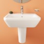 VitrA Integra Waschtisch 55 cm, mit Überlaufloch, 1 Hahnloch mittig