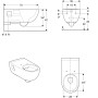 Geberit Renova Comfort Wand-WC Tiefspüler, teilgeschlossene Form, Rimfree
