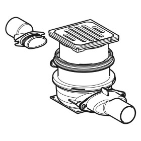 Geberit Varino Bodenablauf horizontal, d50