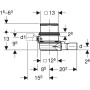 Geberit Varino Bodenablauf horizontal, d50