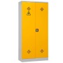 Wolfstahl Chemikalienschrank Gefahrstoffschrank Stahl lichtgrau-rapsgelb 92 x 42 x 195 cm