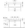 Duravit Vero Air Möbelwaschtisch mit 1 Hahnloch 120 x 47 cm, mit Überlauf